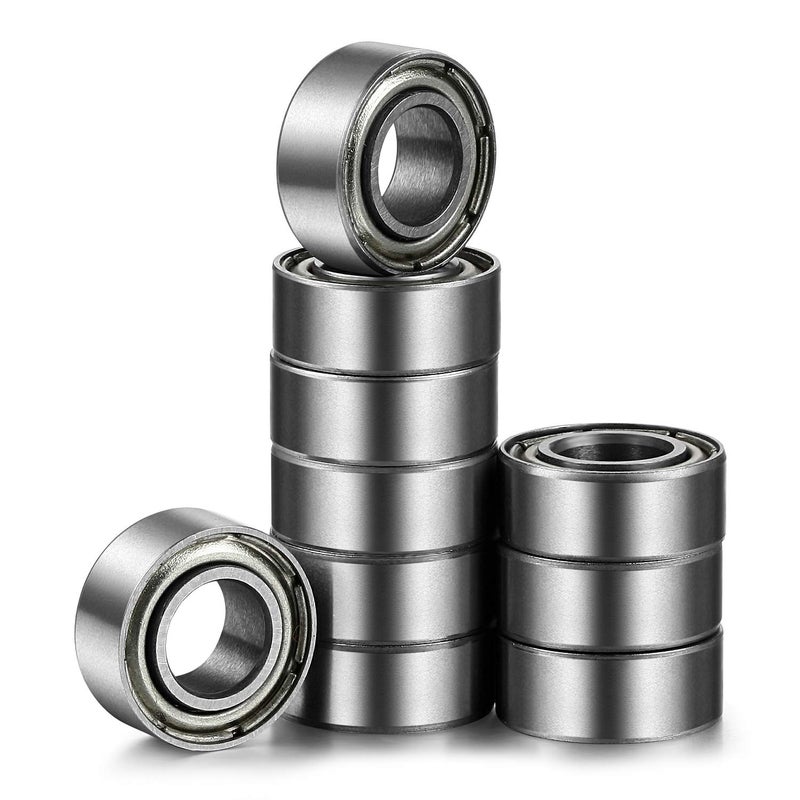 Donepart R166 ZZ Bearing  ID 3/16 inch x OD 3/8 inch x 1/8 inch Miniature Ball Bearing  Metal Shielded and Pre-Lubricated with Grease  3/16 inch Precision Roller Bearing (10 Pack) - Image 1